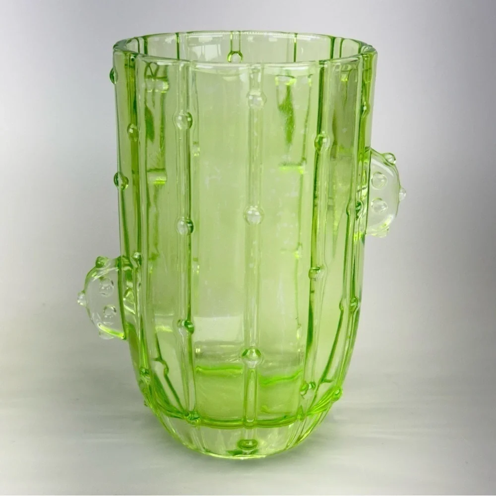 John Lewis Green Glass Cactus Tumblers Glasses
